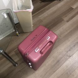 Two Pink Suitcases 