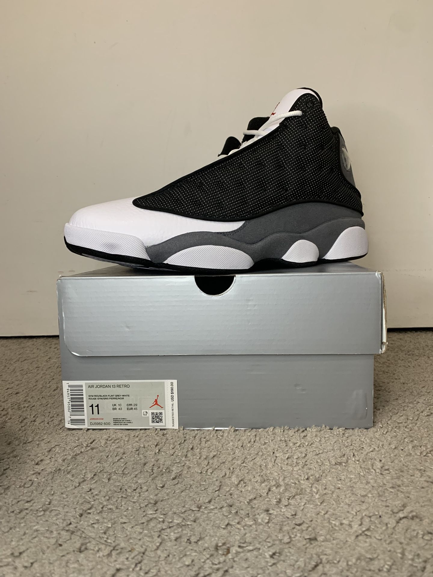 DS JORDAN 13 BLACK FLINT SIZE 11 