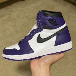 Size 10.5 - Air Jordan 1 Retro OG High Court Purple 2.0 White Toe