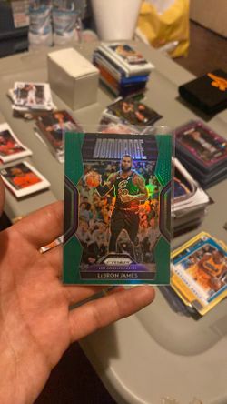 Lebron James 2018-19 Panini Prizm Green Dominance Insert No. 29
