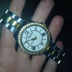 Mens Armitron Silver & Gold Watch