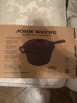 John Wayne Cast Iron Dutch Oven with Lid