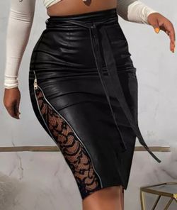 Stylish Leather Skirt 