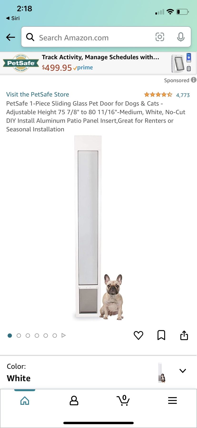 Pet safe 81 Inch Aluminum Pet Door For Sale
