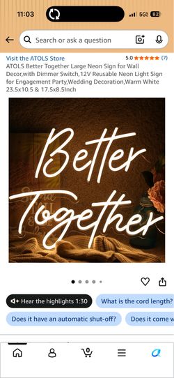 Better Together Neon Sign Wall Decor