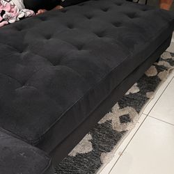 Black Center Couch Chaise 