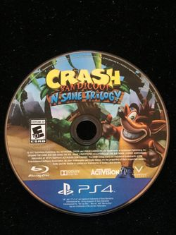 PlayStation 4 PS4 Crash Bandicoot N Sane Trilogy Game Disc (post Nintendo era)