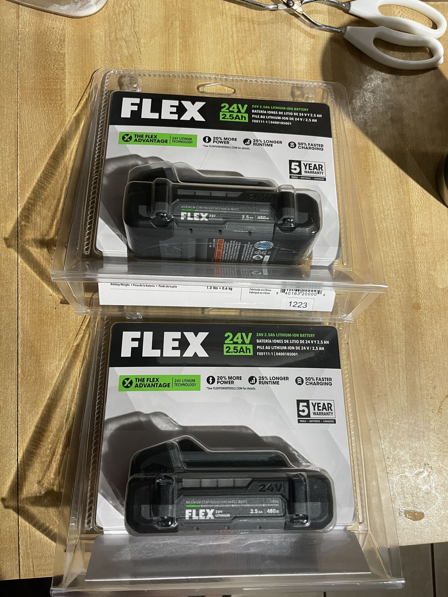 Flex 2.5 batteries new $50 each in n Lakeland 