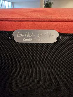 Barber Osgerby Ottoman  - Fiery by Knoll (2 Available)