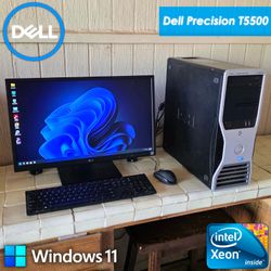 Dell Precision T5500 PC | Desktop Tower Computer | Windows 11 Pro | Office 2024