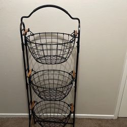 3 Tier Metal Wire Market Basket