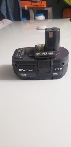 New Ryobi 18V One+ Lithium . 4.0 AH. BATTERY.