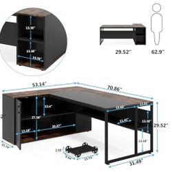 L Shape Corner Large Desk 