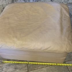 Soft leather ottoman