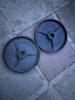 35lbs Olympic Weight Plates Pair Set