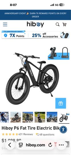 HiBoy Electric Bike - Black
