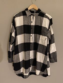 DKNY oversized cotton flannel shirt, Women’s M