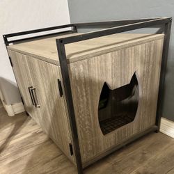 Wooden Cat Box With Doors