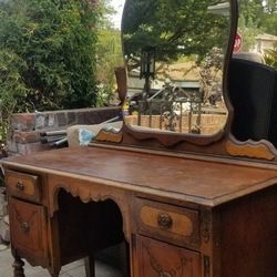 Antique Dresser And Mirror