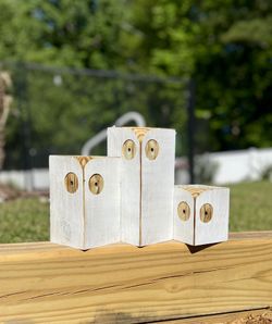 Custom Wood Owls - Set of Three