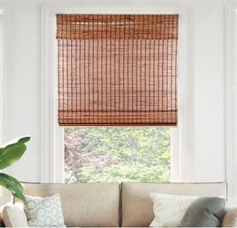Bamboo Roman Shades - 34"W X 64"H