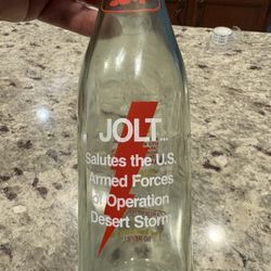 Jolt Soda Honoring Desert Storm Troops Bottle