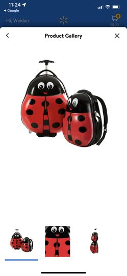 Ladybug Luggage Set  One Luggage And One Backpack