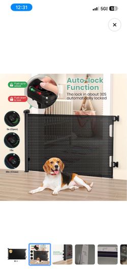 Retractable Baby Pet Gate Auto-Lock