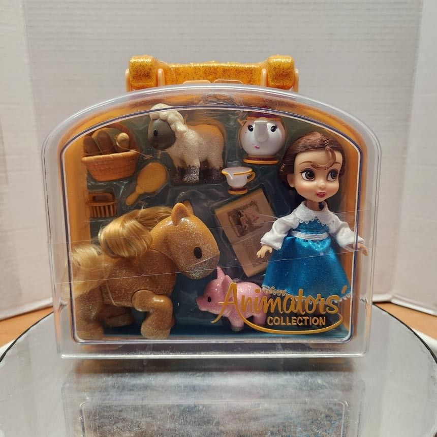 Disney Animators Collection Belle Mini Doll Playset New in Box