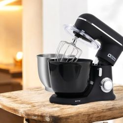 Stand Mixer, 4.5QT+5QT Two bowls Electric Food Mixer, 10 Speeds 3-IN-1 Kitchen Mixer 
