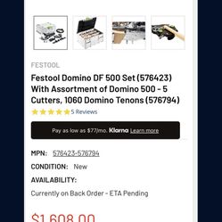 FESTOOL DOMINO DF 500