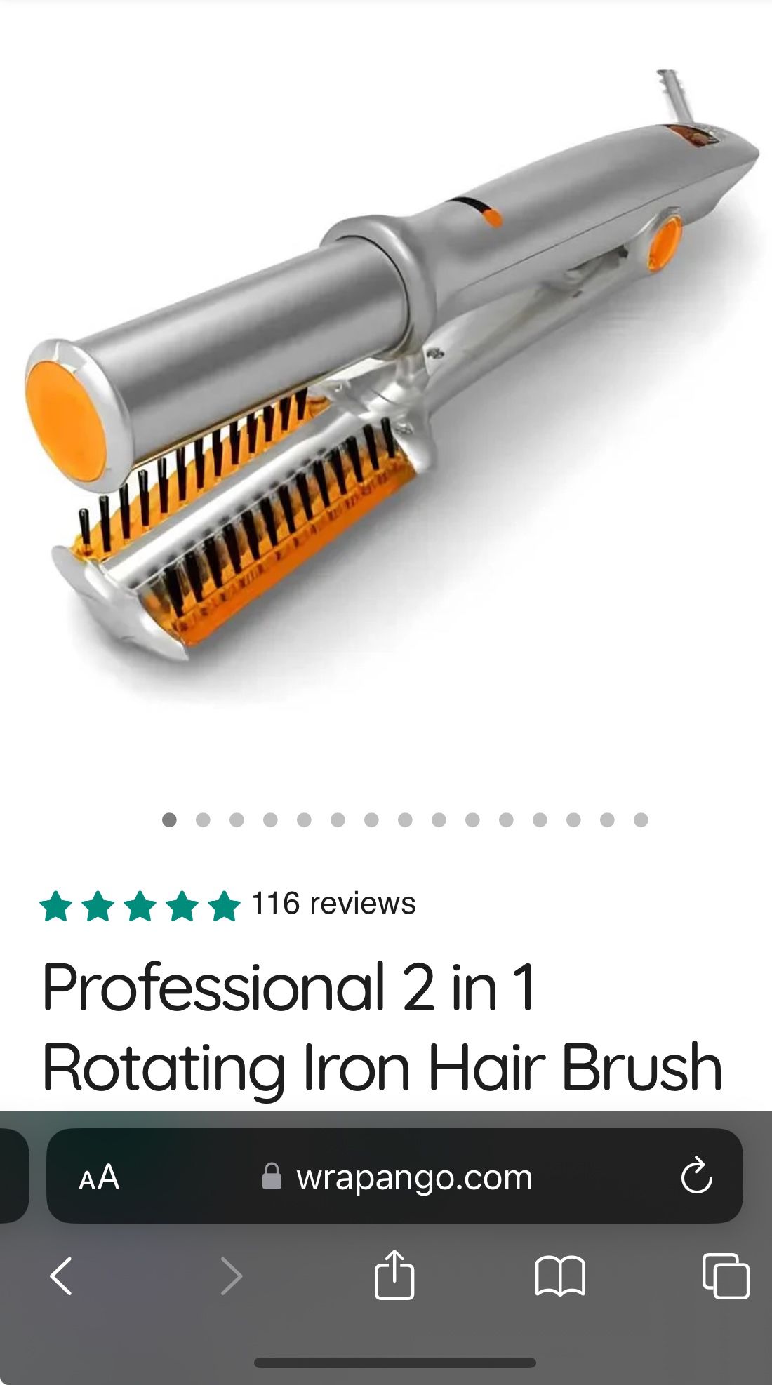 Professional 2 in 1 Rotating Iron Hair Brush