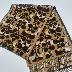 Coach Monogram Wool Scarf Muffler Coach Neck Scarf