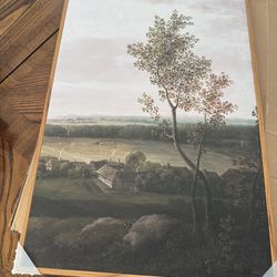 Wood framed canvas wall art