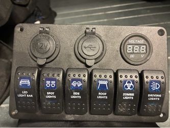 Pactrade Marine / Auto /golf cart 6-gang switch panel