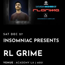 RL grime Tickets 12/27 Academy