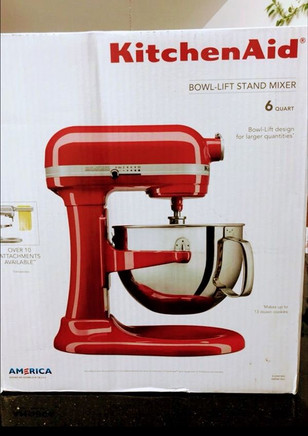 Red And Silver Kitchen Aid Stand Mixer Box For Sale In Gilbert Az
