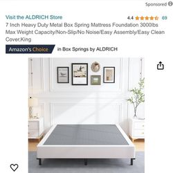 King Box Spring 7 Inch Tall New In Box