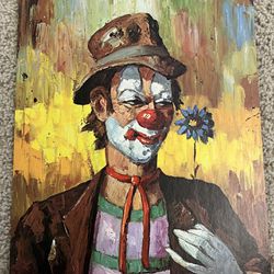 Vintage Werner “The Clown” Art Litho Print
