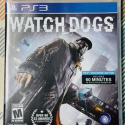 Watch Dogs (Sony PlayStation PS3, 2014)  With Case Tested/Works Fast Shipping