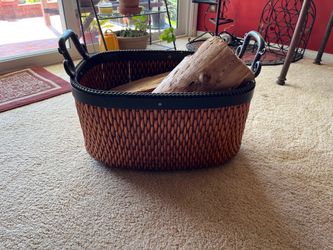 Firewood wicker basket