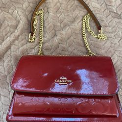 Deep Red Coach Purse 