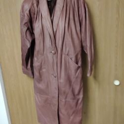 Woman's Genuine Leather Coat Size M Price Reduction