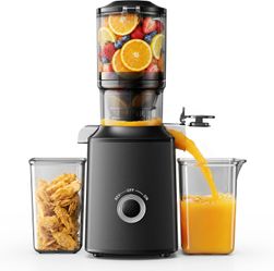 Juicer Machines, 5.3" Wide Feed Chute Cold Press Juicer | 400W Juice and Vegetable
