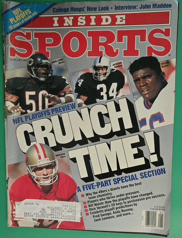 JANUARY 1991 INSIDE SPORTS MAGAZINE FEATURING CRUNCH TIME! *NFL PLAYOFFS SPECIAL
