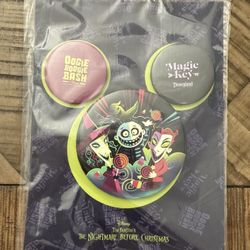 Oogie Boogie Bash 2025 Buttons/Pins Disneyland Halloween Magic key