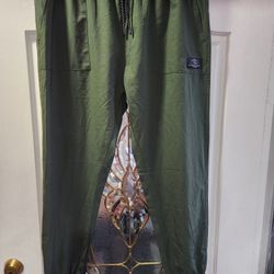Men's Green Silky Pants Size Xl 