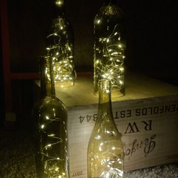 Fairy Light Wine Bottles