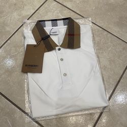 Burberry White Shirt Polo