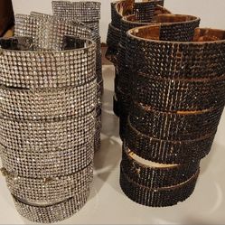 Flawed Cuff Bracelets. Clear Or Black